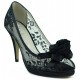 MARIAN COMFORTABELE TRANSPARANTE PARTY SCHOEN  NEGRO