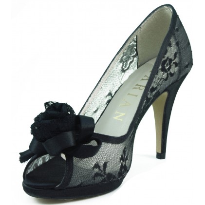 MARIAN COMFORTABELE TRANSPARANTE PARTY SCHOEN  NEGRO
