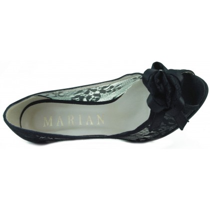 MARIAN COMFORTABELE TRANSPARANTE PARTY SCHOEN  NEGRO