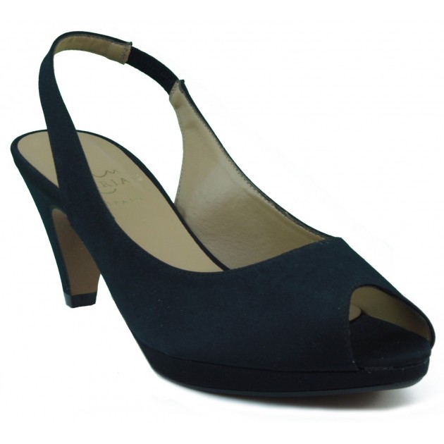 MARIAN ZAPATO SALON DE FIESTA PARA MUJER TACON BAJO NEGRO
