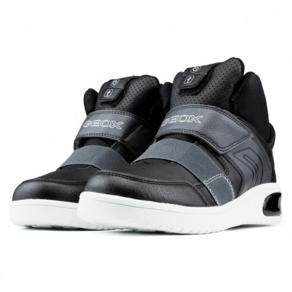 Booties Lights GEOX JR XLED BOY  BLACK