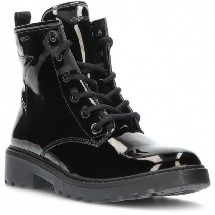 LAARZEN GEOX J CASEY J9420G  BLACK_PATENT
