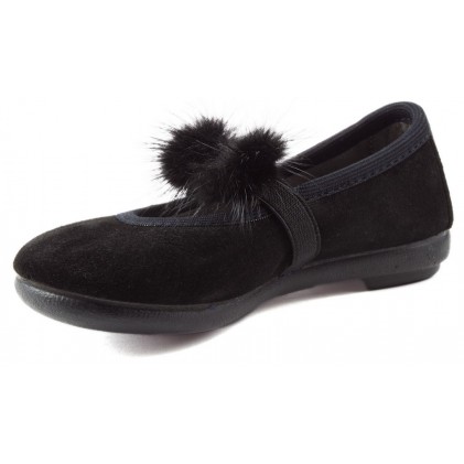 VULLADI BALLERINA'S KUNNEN SUDE POMPOMS SPLITTEN 1405  NEGRO