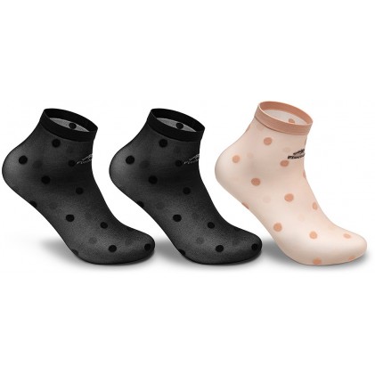 BLOEMIGE SOKKEN 1011 POLKA DOT PACK 3  NEGRO_CREMA