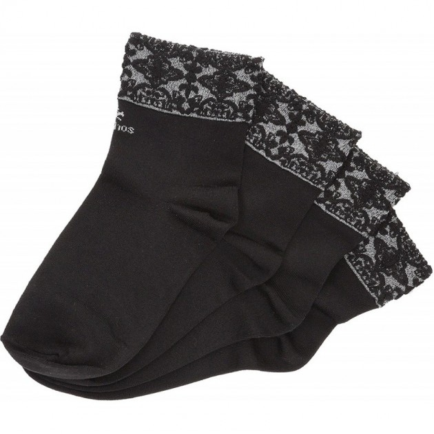 BLOEMIGE SOKKEN CA012 GEBORDUURD BLACK BLOEMIGE SOKKEN CA012 GEBORDUURD BLACK