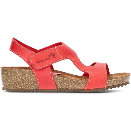 INTERBIOS Comfortabele half-sleehaksandalen  ROJO