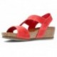 INTERBIOS Comfortabele half-sleehaksandalen  ROJO