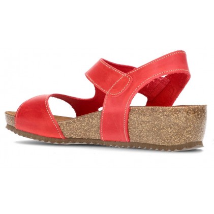 INTERBIOS Comfortabele half-sleehaksandalen  ROJO