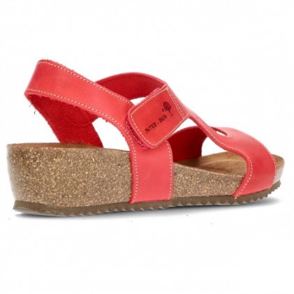 INTERBIOS Comfortabele half-sleehaksandalen  ROJO