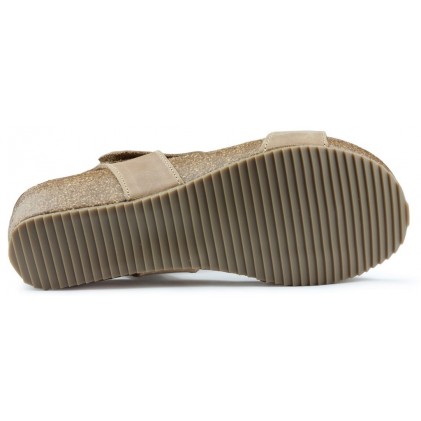 INTERBIOS Comfortabele half-sleehaksandalen  BEIGE