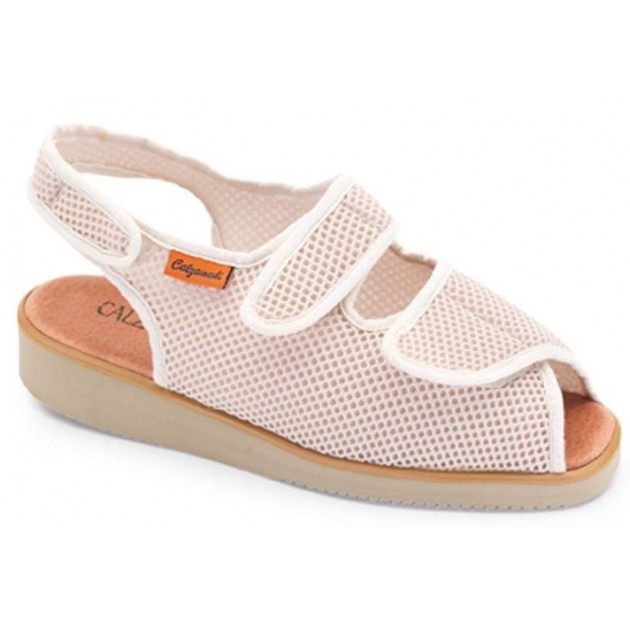 CALZAMEDI DOMESTICO ZAPATILLA DE TELA COMODA UNISEX BEIGE CALZAMEDI DOMESTICO ZAPATILLA DE TELA COMODA UNISEX BEIGE
