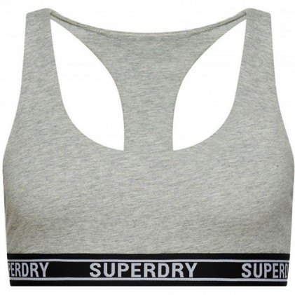 TOP SUPERDRY W3110357A MULTILOGO CROP  GREY