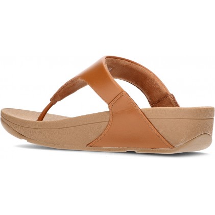 FITFLOP SANDALEN LULU LEDER TOEPOST  TAN