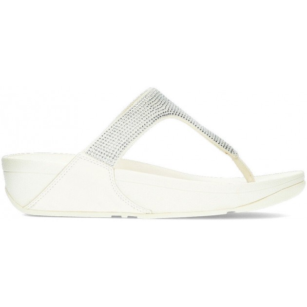 LULU KRISTALLEN VERSIERDE FITFLOP SANDALEN CREAM LULU KRISTALLEN VERSIERDE FITFLOP SANDALEN CREAM