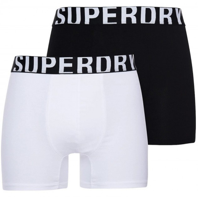 SUPERDRY BOXER M3110340A LOGO DUBBEL PACK BLACK_WHITE SUPERDRY BOXER M3110340A LOGO DUBBEL PACK BLACK_WHITE