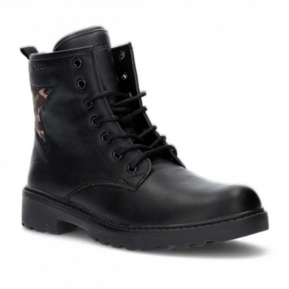 LAARZEN GEOX J CASEY J9420G  BLACK