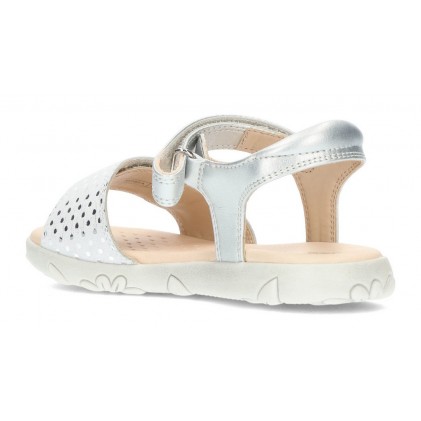 SANDAAL GEOX HAITI J028ZA  SILVER