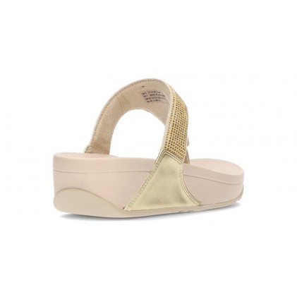 LULU KRISTALLEN VERSIERDE FITFLOP SANDALEN  PLATINO