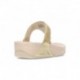 LULU KRISTALLEN VERSIERDE FITFLOP SANDALEN  PLATINO