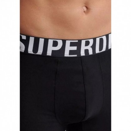 SUPERDRY BOXER M3110340A LOGO DUBBEL PACK  BLACK