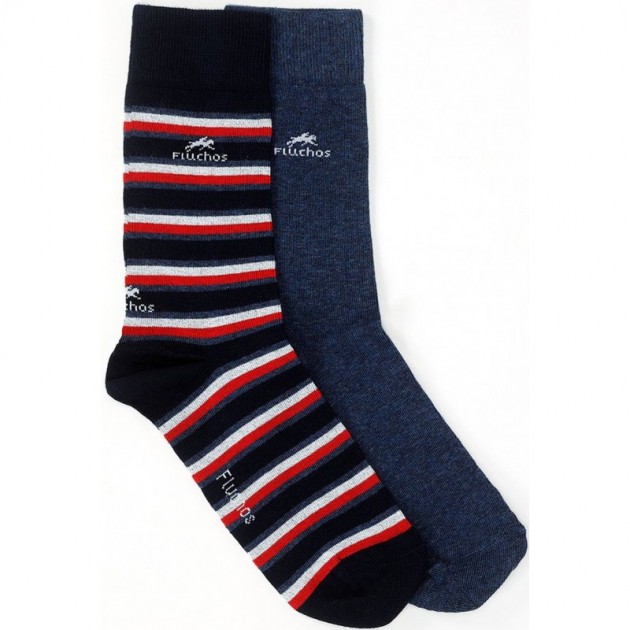 LANGE BLOEMIGE SOKKEN CA0009 NAVY_RED LANGE BLOEMIGE SOKKEN CA0009 NAVY_RED
