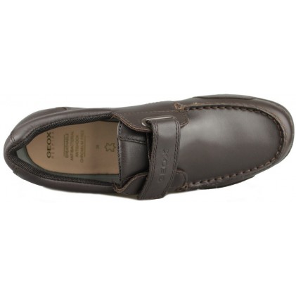 GEOX JW SNAKEN COLEGIAL NIÑO  MARRON