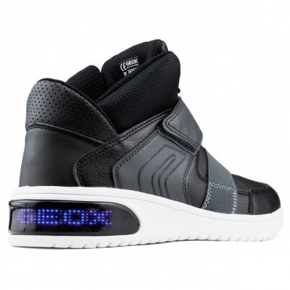 Botinhas Prateleiras GEOX JR XLED BOY BLACK