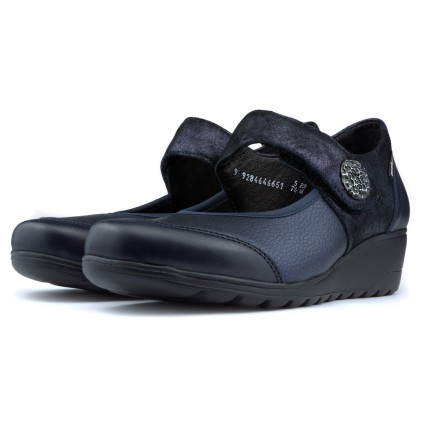 MEPHISTO BATHILDA MANOLETINS NAVY