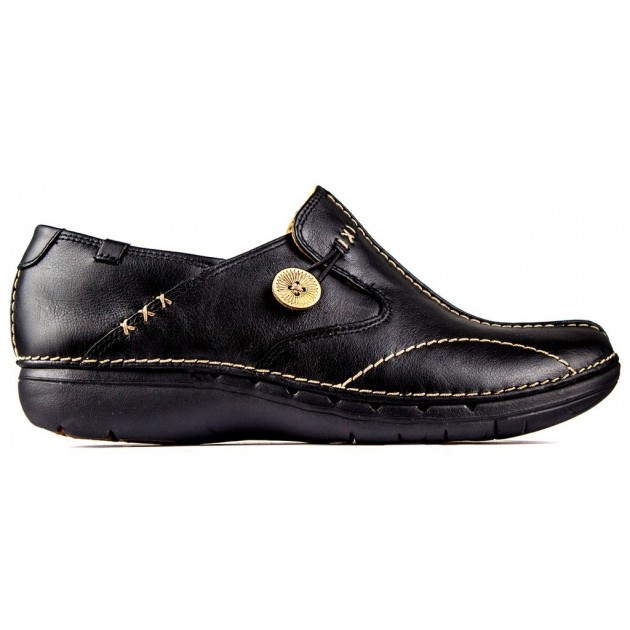 CLARKS A LOOP LEATHER LEATHER BLACK CLARKS A LOOP LEATHER LEATHER BLACK