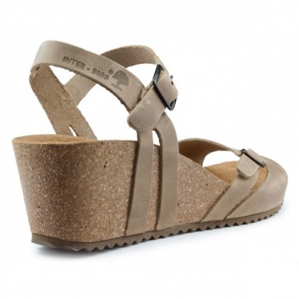INTERBIOS W Sandal mulher anatômica confortável BEIGE