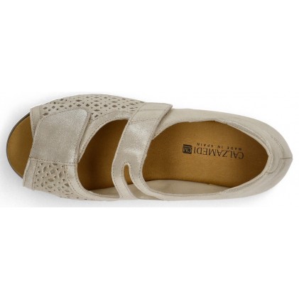 SANDÁLIA ORTOPÉDICA DE CORTE CALZAMEDI BEIGE