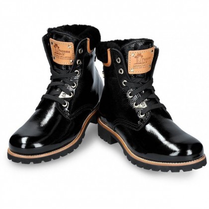 BOTAS BAIXAS PANAMA JACK PANAMA03IGLOOW BLACK_PATENT