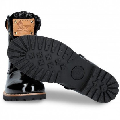 BOTAS BAIXAS PANAMA JACK PANAMA03IGLOOW BLACK_PATENT