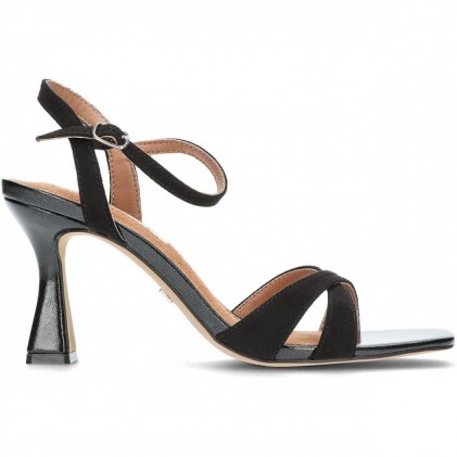 SANDÁLIAS MARIAMARE COM SALTO REFERÊNCIA 68405 BLACK