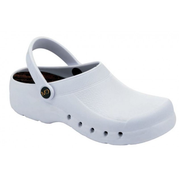 CALZAMEDI ZUECO SANITARIO PVC COMODO Y ANATOMICO UNISEX BLANCO
